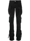 Attico Oversized Cargo Jeans In Black