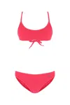 Attico Nylon Bikini With Scoop Neckline And Ribbed Texture