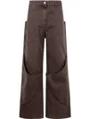 Attico Women's Gabardine Long Pant In Brown