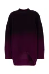 Attico Oversized Knit Dress Dresses In Purple