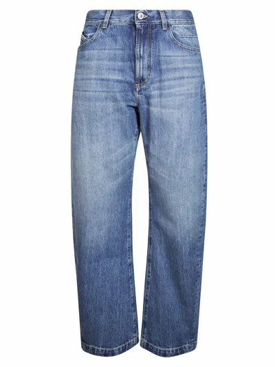 Attico The  Women's High-style Jeans In Blu