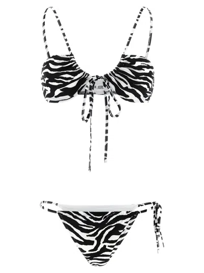Attico The  Women's Il Primo Bagno Bikini In White/black