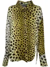 Attico The  Kota Cheetah Printed Fluid Satin Shirt Clothing In Multicolor