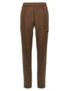 Attico The  Logo Joggers In Brown