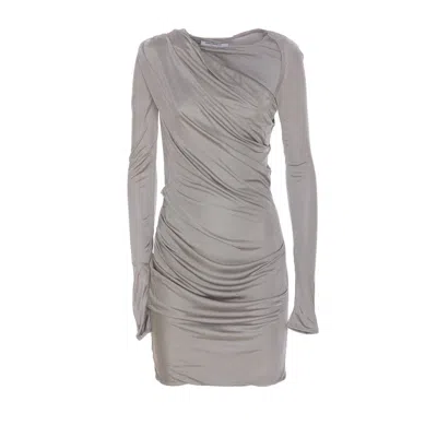 Attico The  Women Mini Dress In Gray