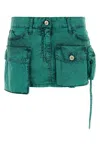 Attico Fay Green Cargo Miniskirt In Green