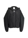 Attico Hooded Bomber Jacket Casual Jackets And Parka In Black