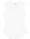 Attico Reese Cotton Jersey Tank Top In White