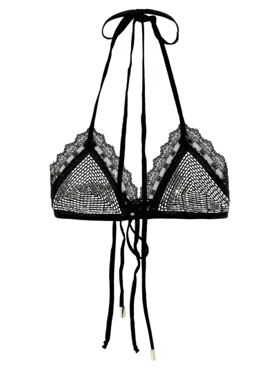 Attico The  Women Rhinestone Bra
