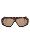Attico Pilot Square Sunglasses Wide Arms