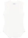 Attico Reese Cotton Jersey Tank Top In White