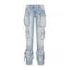 Attico Sky Blue Essie Long Pants In Blue