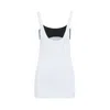 Attico Light Blue Flat Ribbed Tank Top In Blue