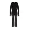 Attico Black Degrade Midi Dress In Black