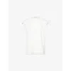 Attico Shoulder-padded Waflle-effect T-shirt In White