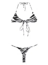Attico Bikini White E Black In Black