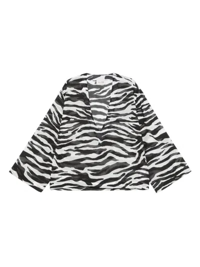 ATTICO THE ATTICO WOMEN ZEBRA PRINT BLOUSE