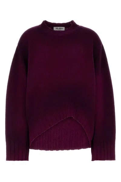 Attico The  Wool Blend Oversize Sweater In Purple