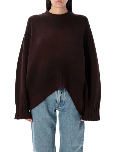 Attico The  Wool Cashmere Sweater In Gray