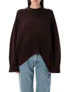 Attico Brown Wool And Cashmere Sweater In Black