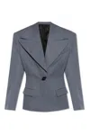 Attico Single Breasted Blazer In Grey