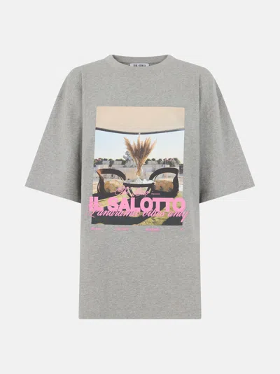 Attico The  X Highsnobiety T-shirt Mèlange Grey In Melange Grey