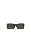 Attico The  X Linda Farrow Marfa Square Frame Sunglasses In Black