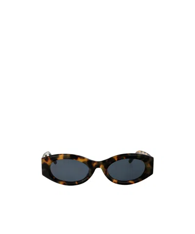 ATTICO THE ATTICO X LINDA FARROW OVAL FRAME SUNGLASSES