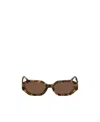 Attico Rectangle Sunglasses In Brown