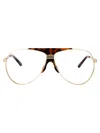 Attico The  Yellow Gold/ T-shell/ Optical Stainless Steel Glasses