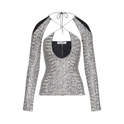 Pre-owned Attico The  Zane Top 'silver' | Women's Size 38