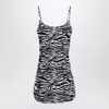 Attico Zebra Beach Cover-up In Stretch Fabric In Animal Print