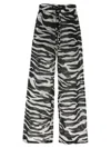 Attico White And Black Long Pant In Multi