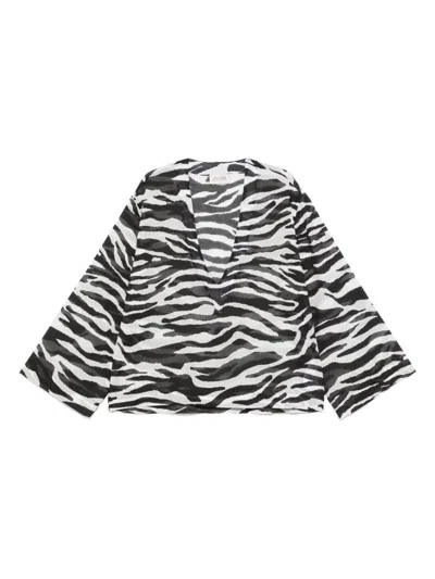 ATTICO THE ATTICO ZEBRA PATTERN BLOUSE