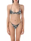 Attico Zebra Print Bikini Set