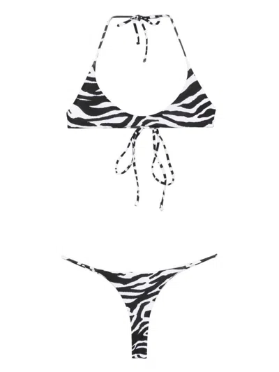 ATTICO THE ATTICO ZEBRA PRINT BIKINI