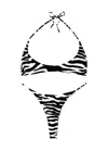 Attico The  Zebra-print Bikini In Black
