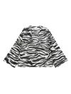 Attico Zebra Print V-neck Long Sleeves Top