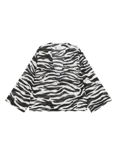 ATTICO THE ATTICO ZEBRA PRINT BLOUSE