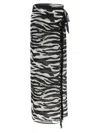 Attico White And Black Pareo In Multi