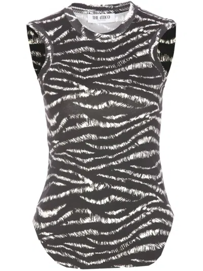 ATTICO THE ATTICO ZEBRA PRINT TANK TOP
