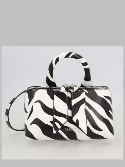 Attico The  Zebra Print Top Handle Satchel In Animalier