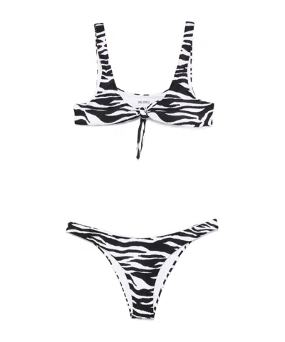ATTICO THE ATTICO ZEBRA-PRINTED BIKINI SET