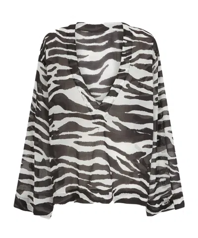 ATTICO THE ATTICO ZEBRA PRINTED BLOUSE
