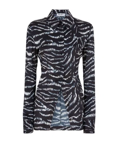 ATTICO THE ATTICO ZEBRA PRINTED SHIRT
