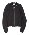 Attico The  Zip-up Hooded Jacket In Black