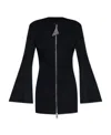 Attico The  Zip-up Mini Dress In Black