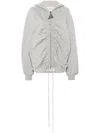 ATTICO THE ATTICO ZIPPED COTTON HOODIE