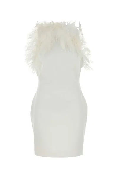 Attico The -inspired White Stretch Cady Mini Dress
