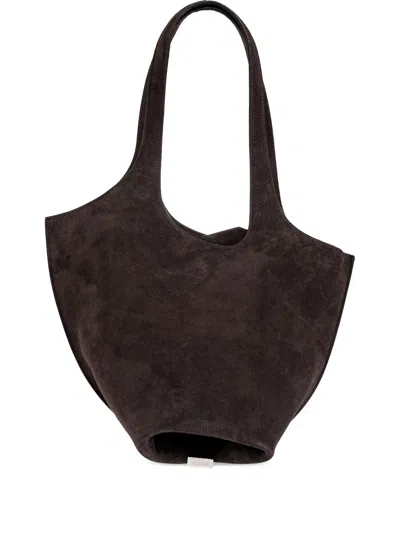 Attico La Scoop Medium Shoulder Bag In Brown